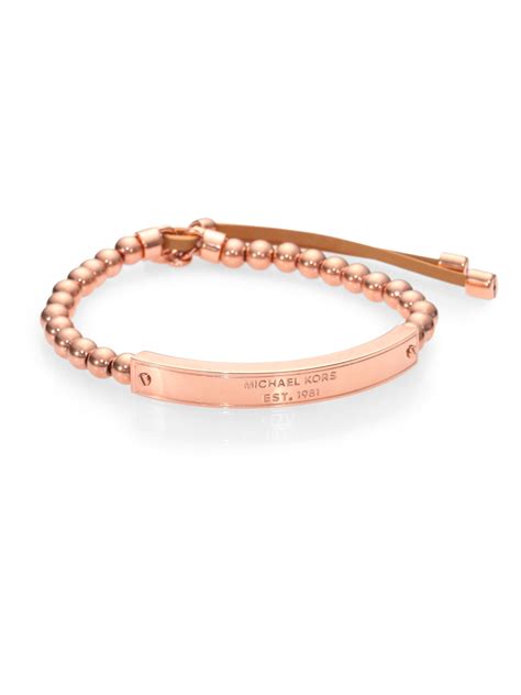 michael kors bead stretch bracelet rose golden|Michael Kors rose gold aviators.